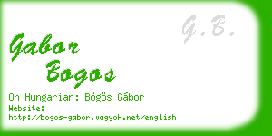 gabor bogos business card