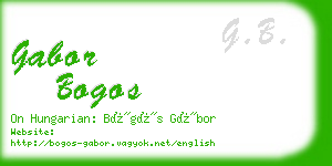 gabor bogos business card